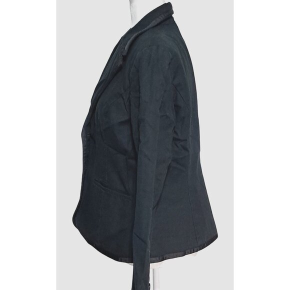 Black Merona Blazer Jacket Womens Size L Fitted - Picture 4 of 11
